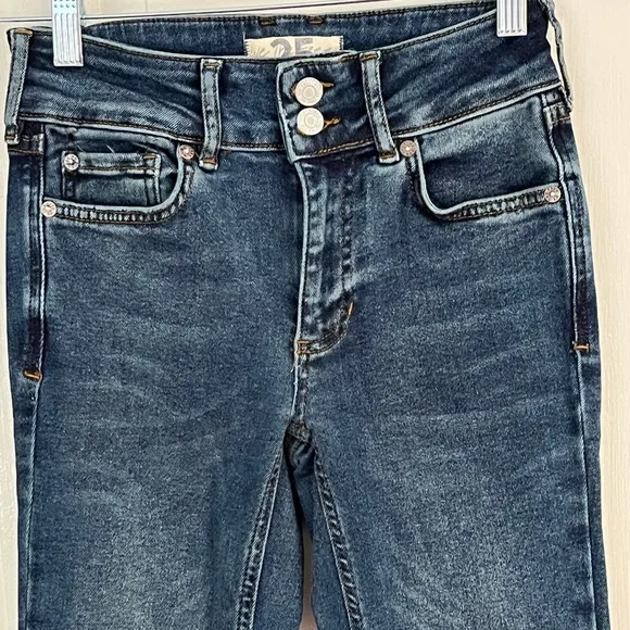 Free People We the Free Shayla Boot Cut Denim Blue Jeans Size 25 Western Boho