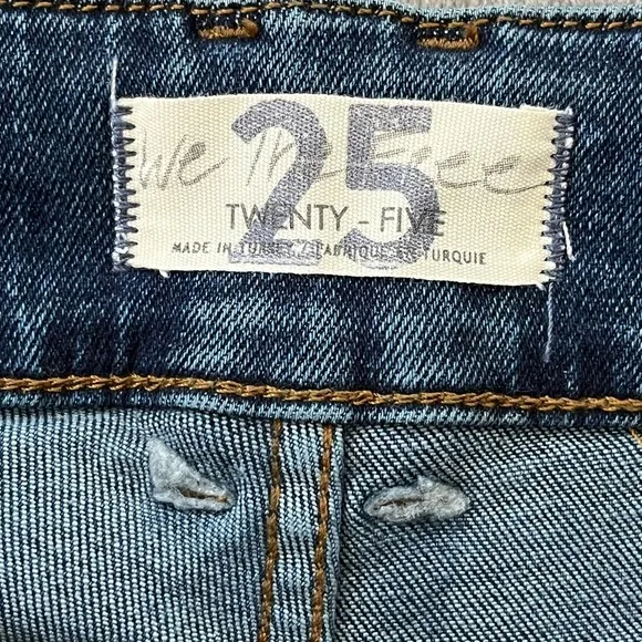 Free People We the Free Shayla Boot Cut Denim Blue Jeans Size 25 Western Boho