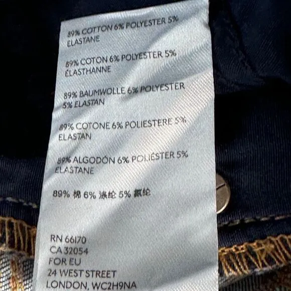Free People We The Free Daybreak Blue Riley Wash Skinny Jeans Sz 24
