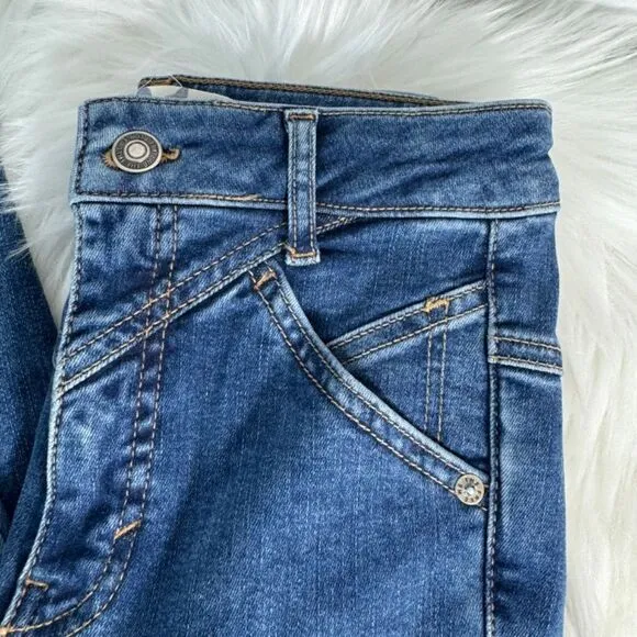 Free People We The Free Daybreak Blue Riley Wash Skinny Jeans Sz 24