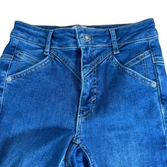 Free People We The Free Daybreak Blue Riley Wash Skinny Jeans Sz 24