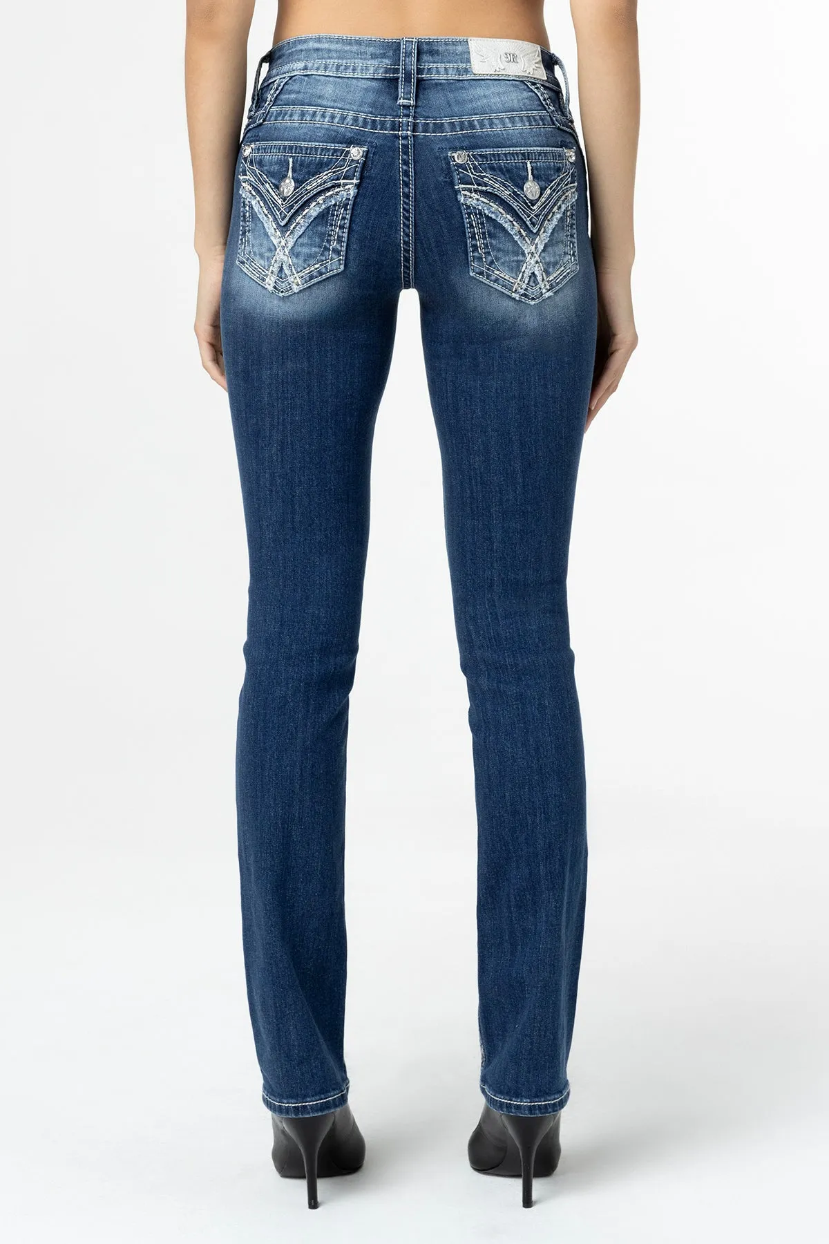 Fringed X Straight Jeans