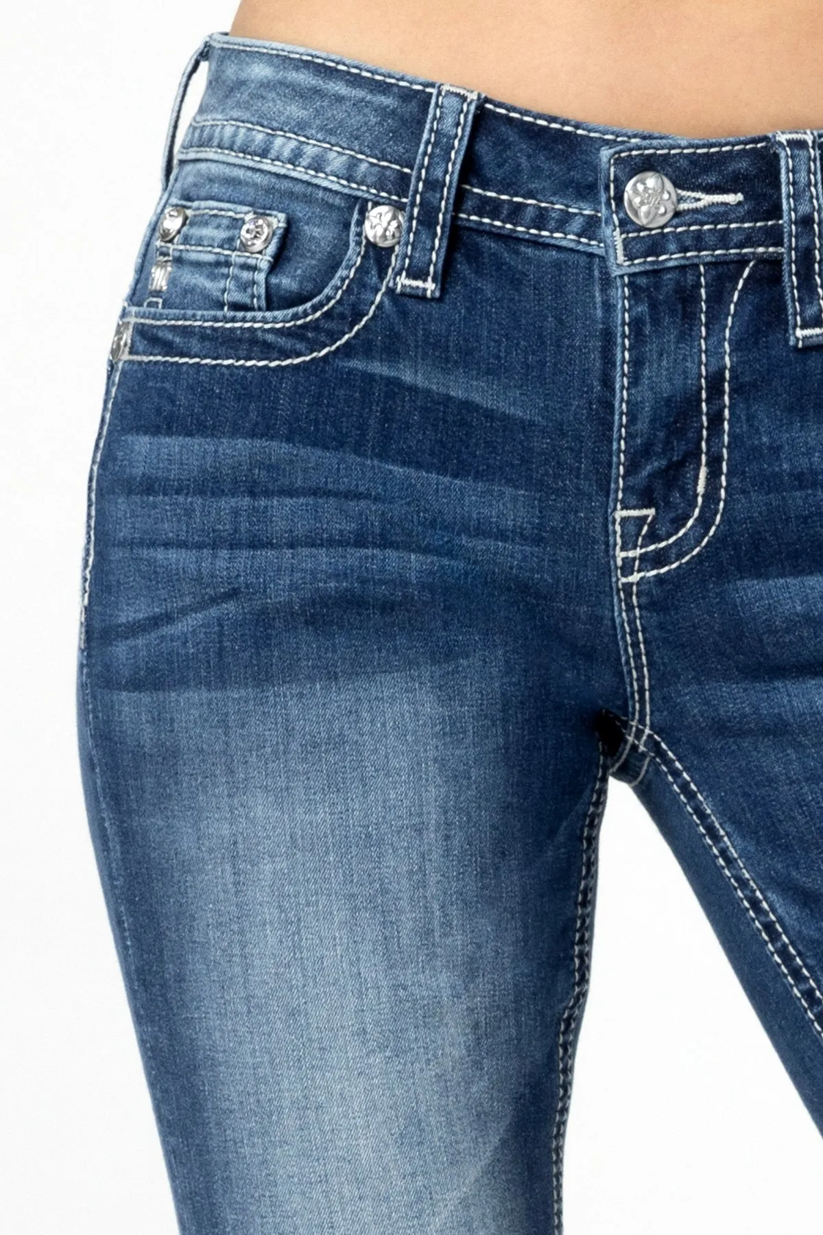 Fringed X Straight Jeans