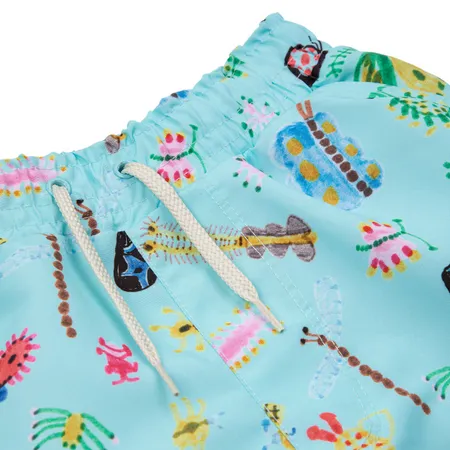 Funny Insects Printed Bermuda Swim Shorts