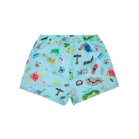 Funny Insects Printed Bermuda Swim Shorts