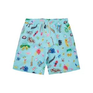 Funny Insects Printed Bermuda Swim Shorts