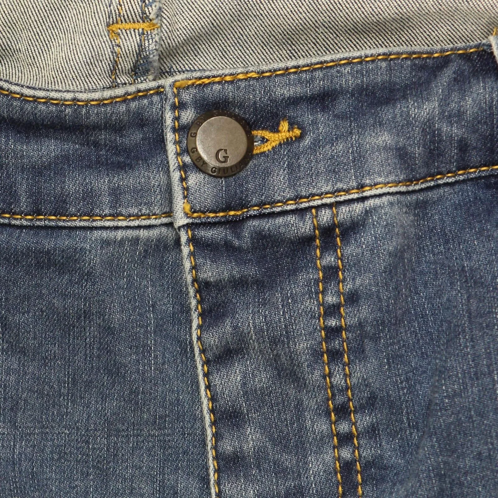 G By Giuliana Women G-Sculpt Skinny Ankle Jean with Buttons Malibu Wash Blue 18W