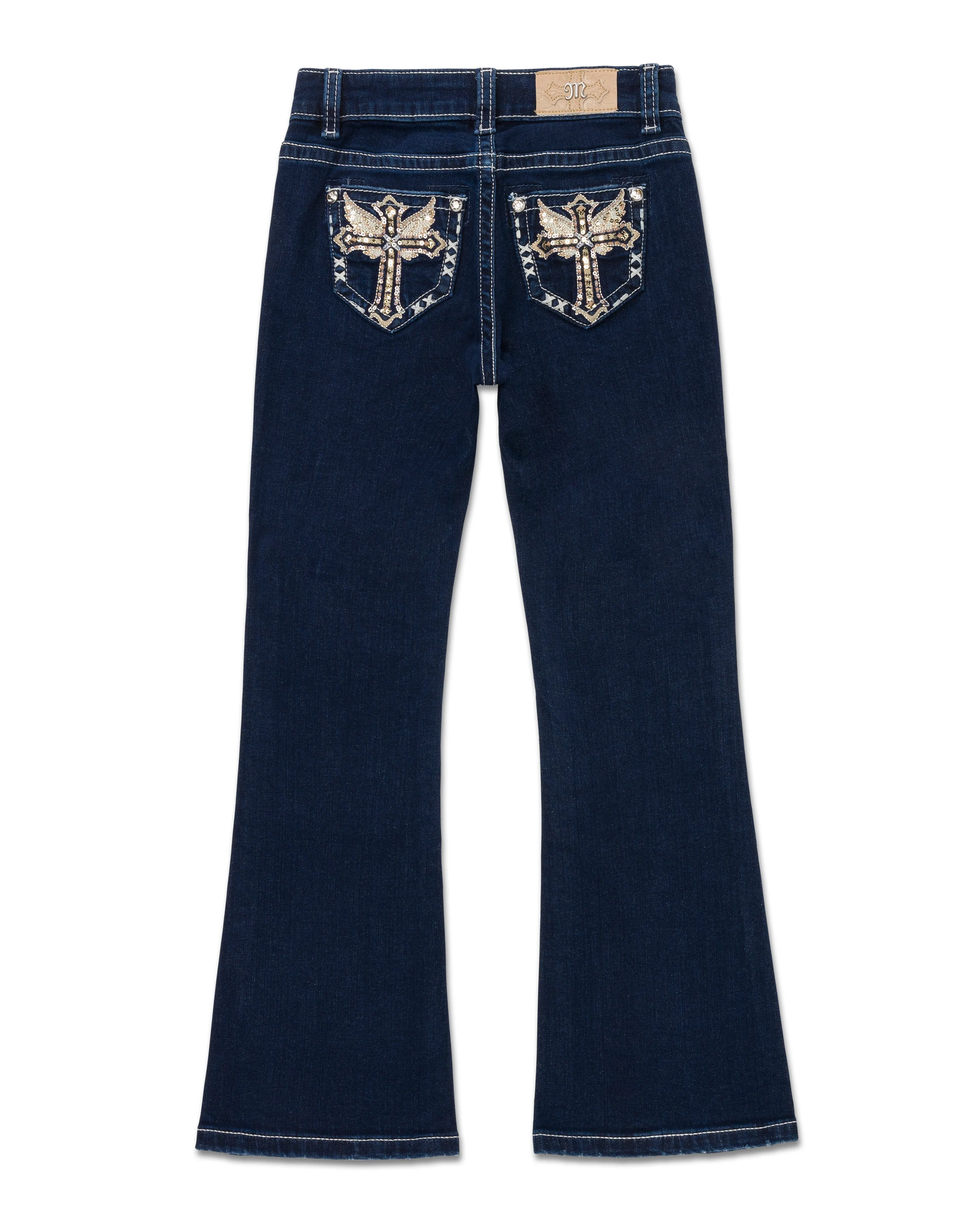 Girls Lana Cross Bootcut Jeans