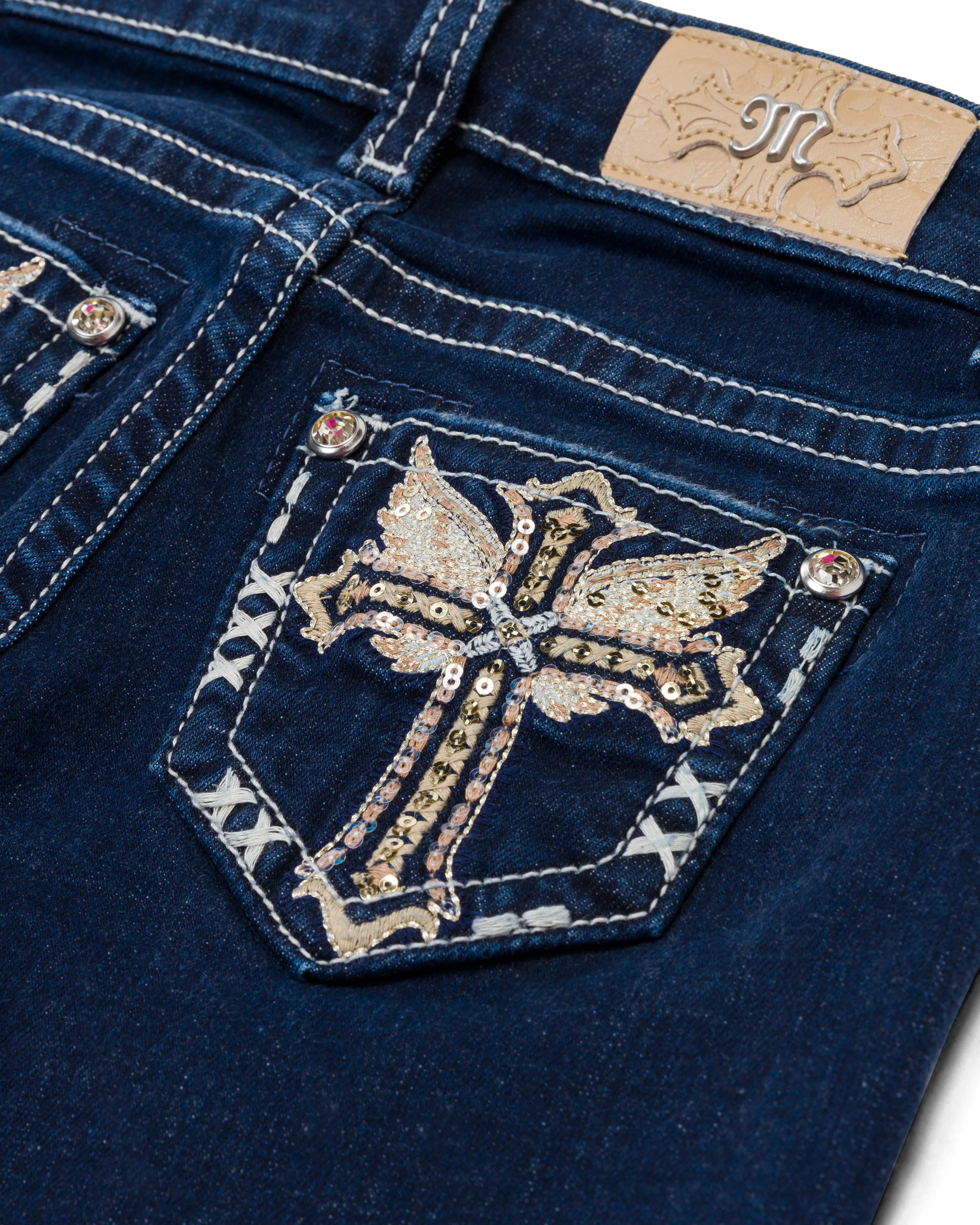 Girls Lana Cross Bootcut Jeans