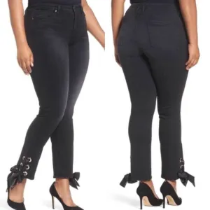GOOD AMERICAN Ankle Lace Skinny Jeans! Retail $198