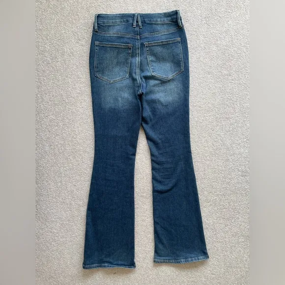 Good American Good Classic Slim Bootcut Jeans, Blue 811, Size 6/28