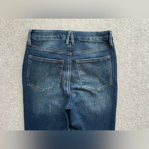 Good American Good Classic Slim Bootcut Jeans, Blue 811, Size 6/28