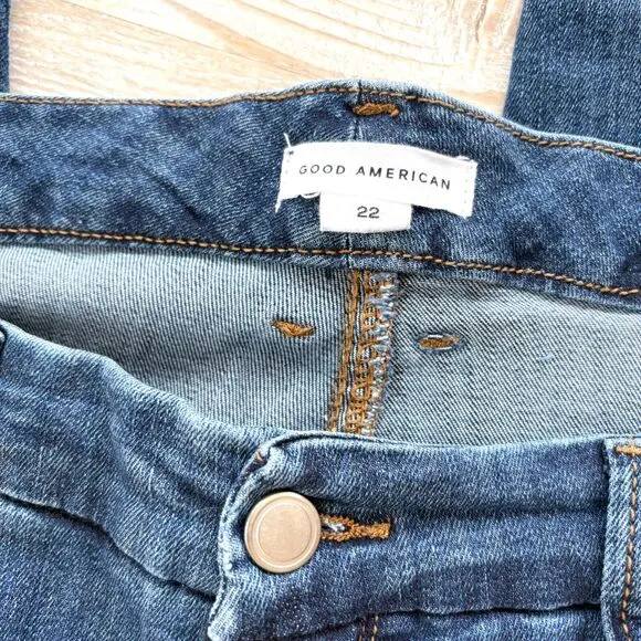 Good American Good Legs Skinny Ankle Jeans | Indigo437 Size 22