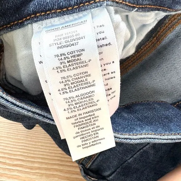 Good American Good Legs Skinny Ankle Jeans | Indigo437 Size 22