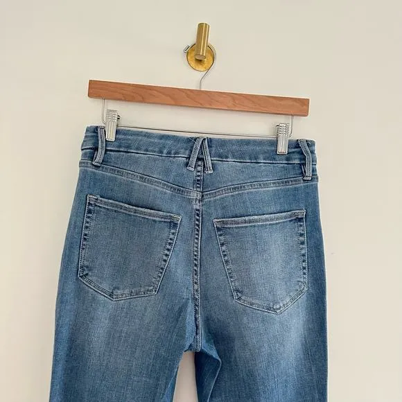 Good American Skinny High Waist Step Hem Jeans Blue 6/28