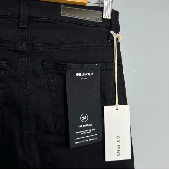 GRLFRND The Kendall Black Denim Skinny Jeans