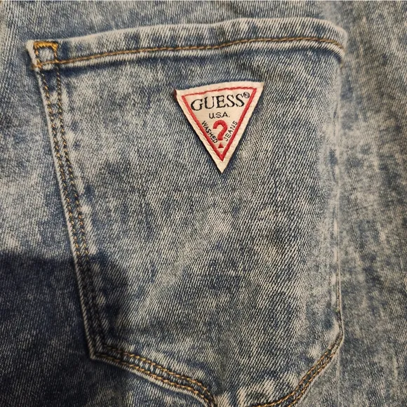 Guess Size 30 Vintage Skinny Acid Wash Jeans