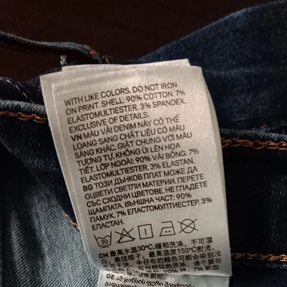 H&amp;M &amp;Denim Shaping Modelant Skinny Regular Waist Jeans Dark Blue 32