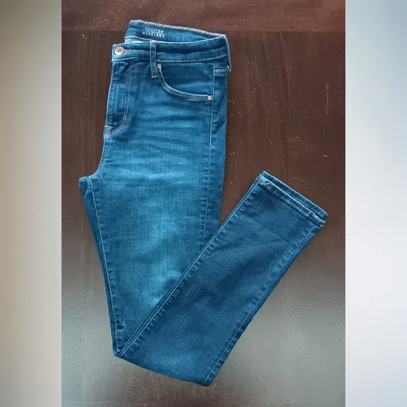 H&amp;M &amp;Denim Shaping Modelant Skinny Regular Waist Jeans Dark Blue 32