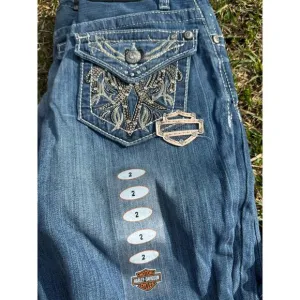 Harley Davidson NWT Midrise Curvy Bootcut Jeans-Size 2 R