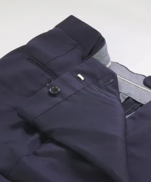 HICKEY FREEMAN - Navy *CLOSET STAPLE* Wool Flat Front Dress Pants - 38W