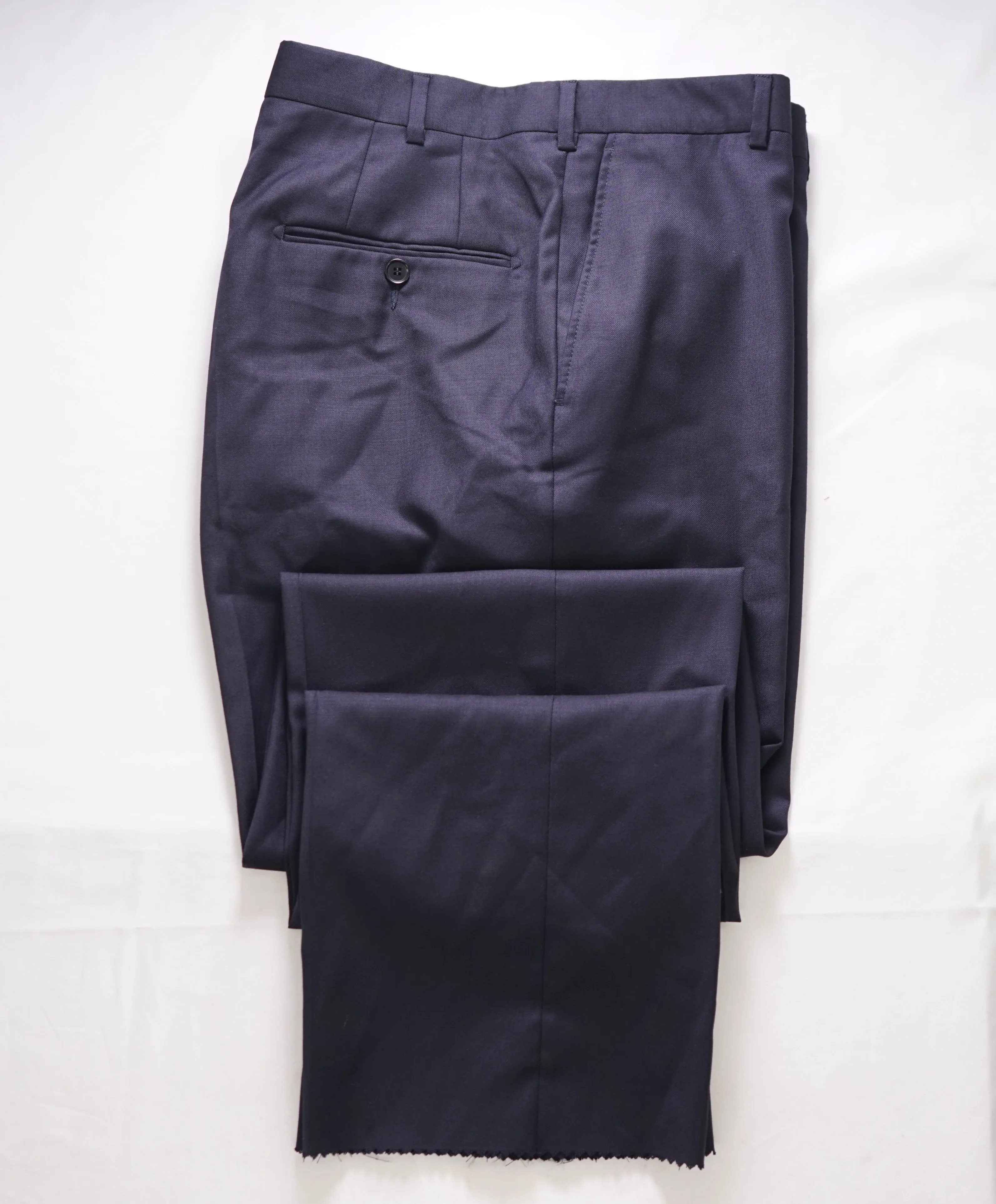 HICKEY FREEMAN - Navy *CLOSET STAPLE* Wool Flat Front Dress Pants - 38W