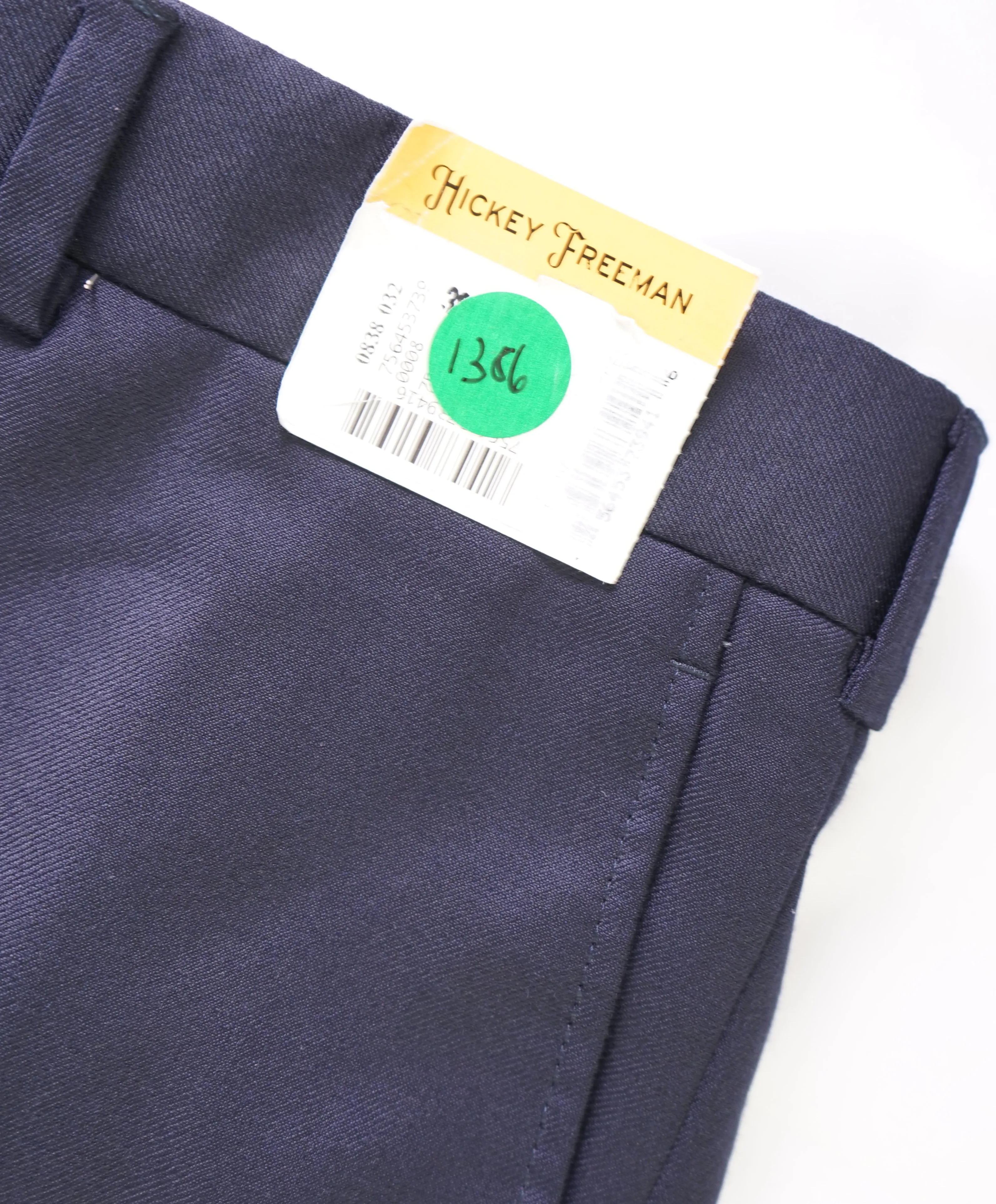 HICKEY FREEMAN - Navy *CLOSET STAPLE* Wool Flat Front Dress Pants - 38W