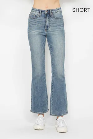 High Waist Tummy Control Short Length Denim