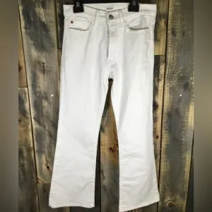 Hudson Blair high rise bootcut crop white jeans size 27
