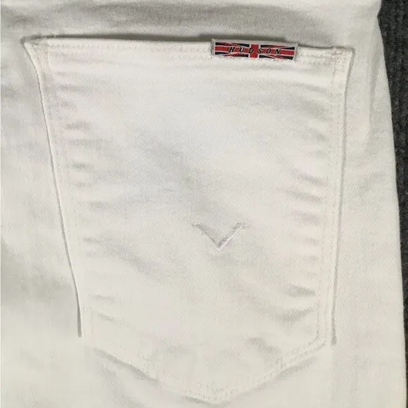 Hudson Blair high rise bootcut crop white jeans size 27