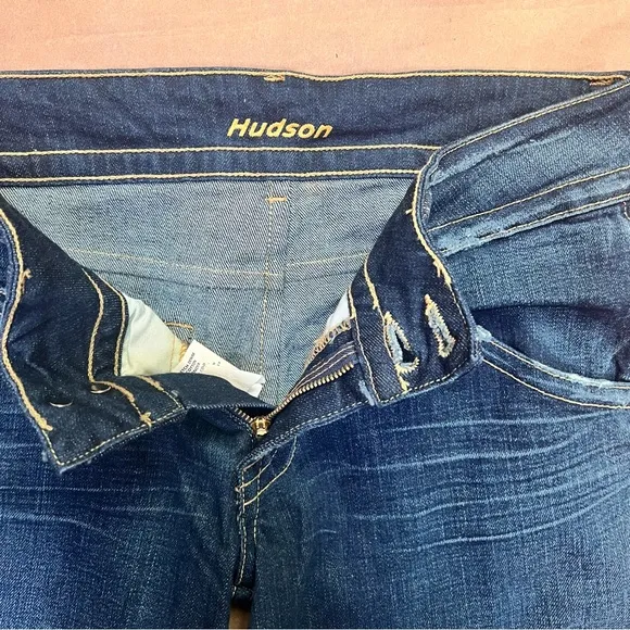 Hudson Dark Blue Denim Jeans- Bootcut - Y2K-Lightly Distressed- Size 29