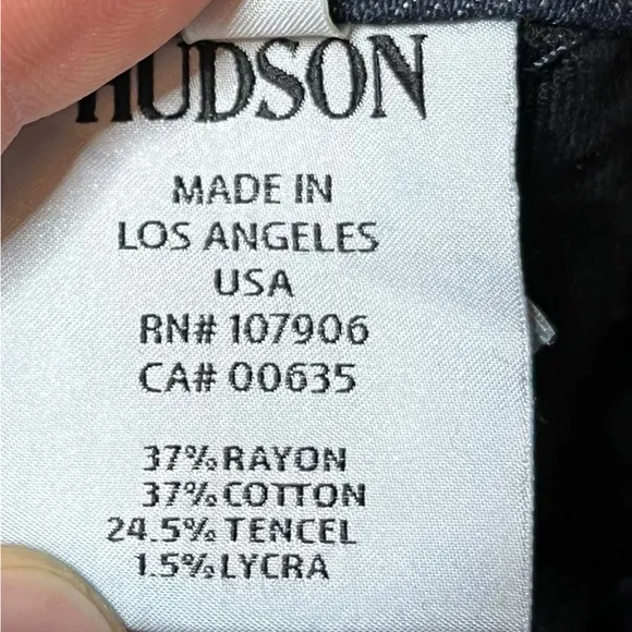 Hudson Y2K Dark Blue Denim Low Rise Flap Pocket Bootcut Jeans 25