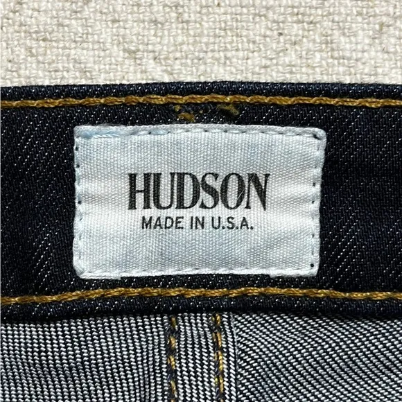 Hudson Y2K Dark Blue Denim Low Rise Flap Pocket Bootcut Jeans 25