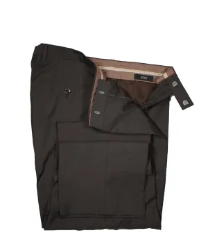 HUGO BOSS - Solid Hunter Green Flat Front Dress Pants - 33W