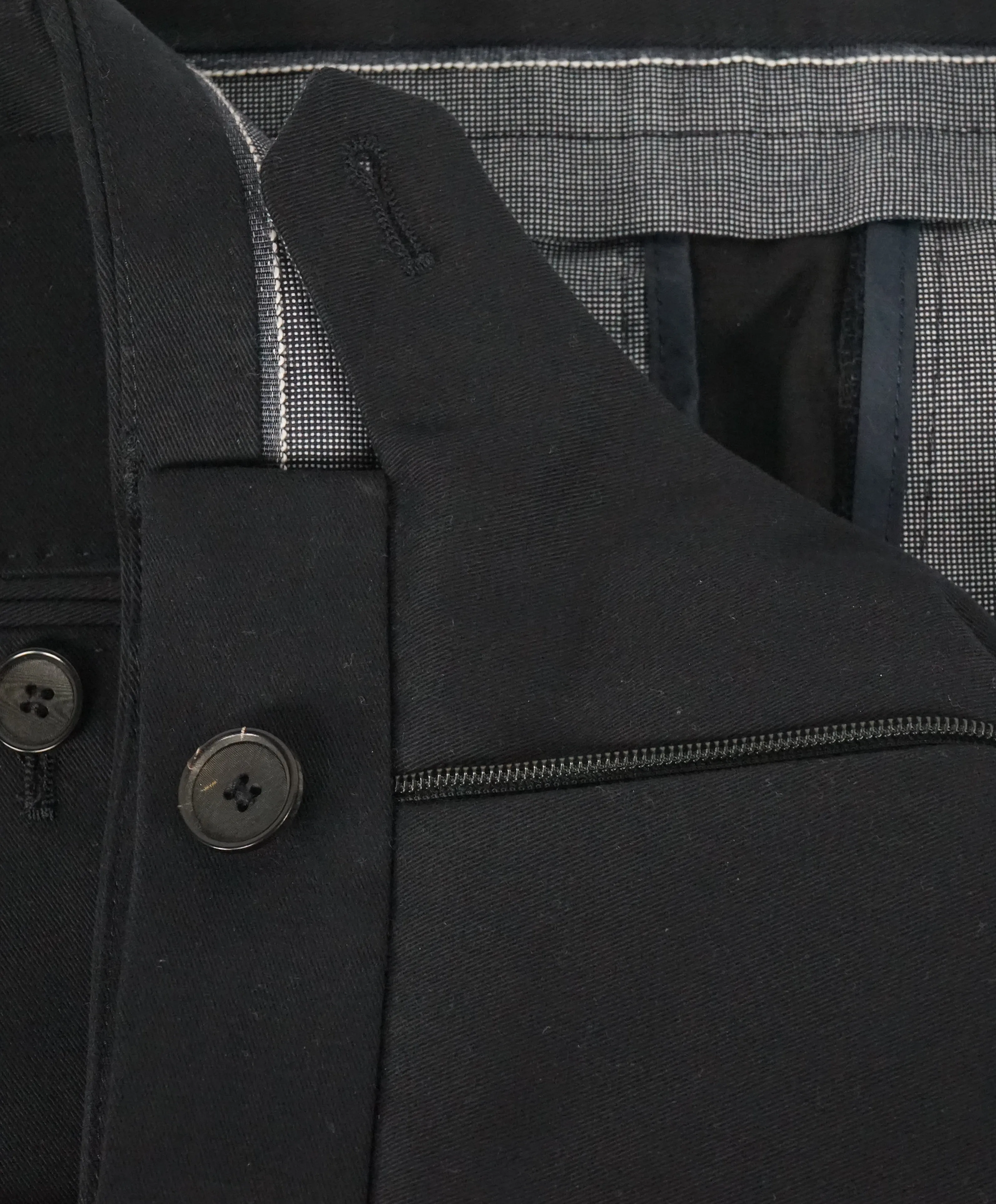 HUGO BOSS - “T-Glendan" Solid Black Cotton Dress Chino Pants - 38W