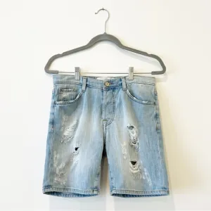 Iro Jeans Distressed Jean Shorts Light Wash Bermuda Casual Denim Size 26
