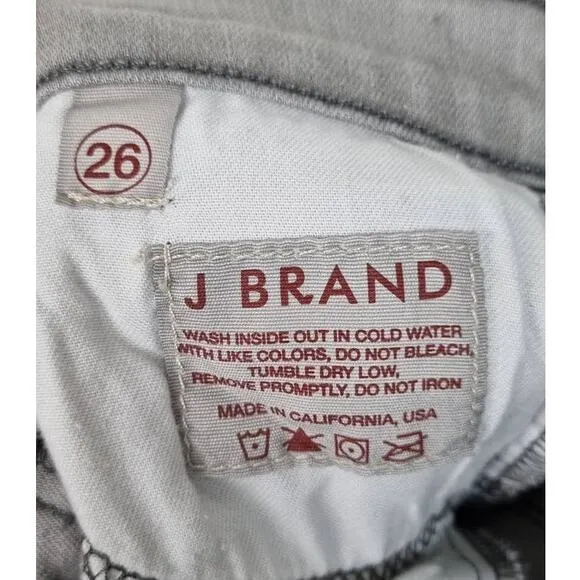 J Brand Gray Skinny Leg Jeans in Starr 26