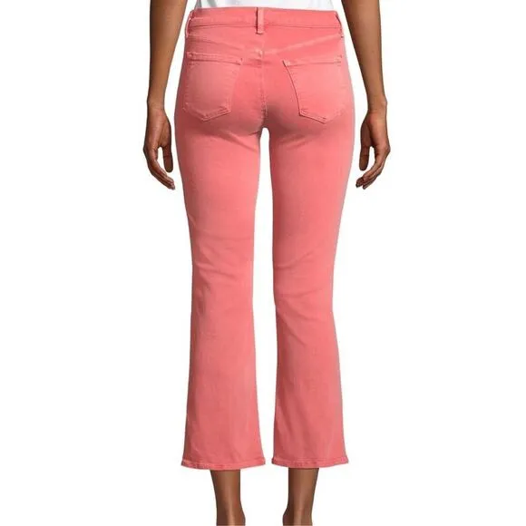 J Brand Womens Selena Grapefruit Eyelets Mid Rise Crop Boot Jeans Size 25 New