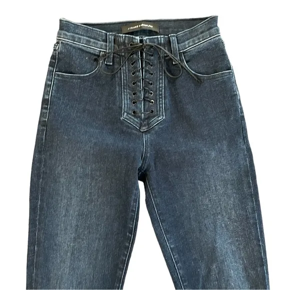 J BRAND X Steph Shep High Rise Lace-Up Skinny Jeans, Unphased, Size 24