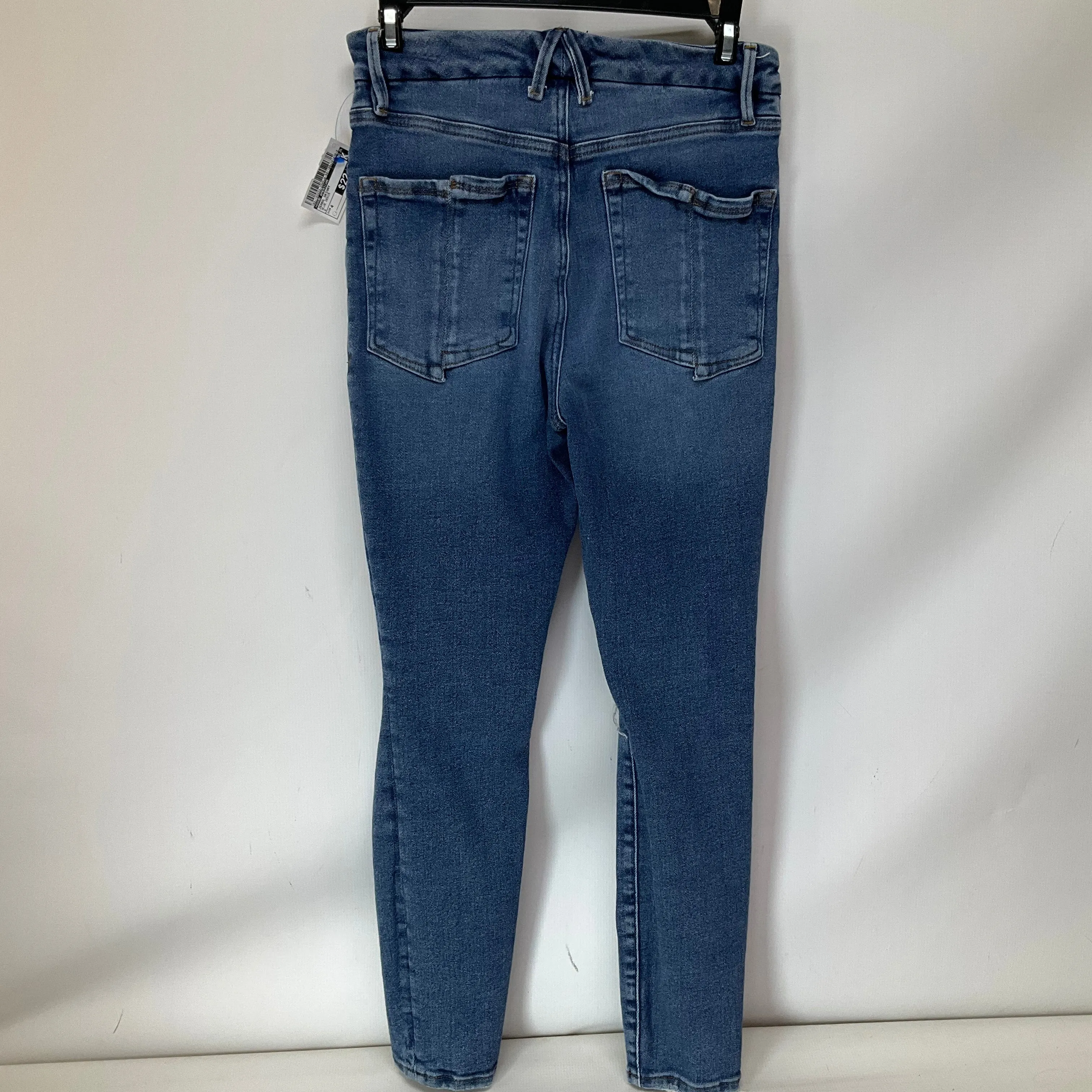 Jeans Skinny By Good American In Blue Denim, Size: 4