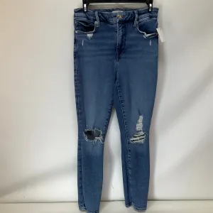 Jeans Skinny By Good American In Blue Denim, Size: 4