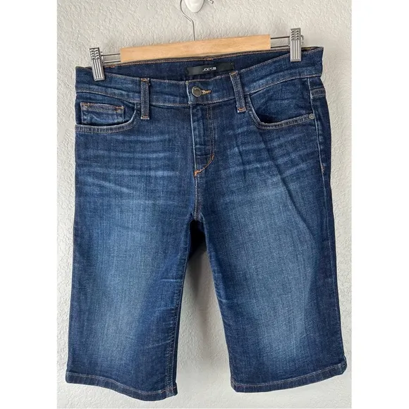 Joe’s Jeans Bermuda Shorts Paulina Blue Faded Denim Size 27 Waist / Inseam 11