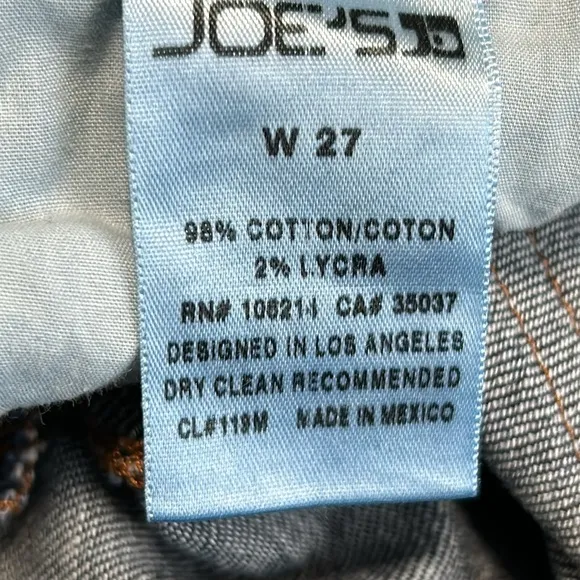 Joe’s Jeans Bermuda Shorts Paulina Blue Faded Denim Size 27 Waist / Inseam 11