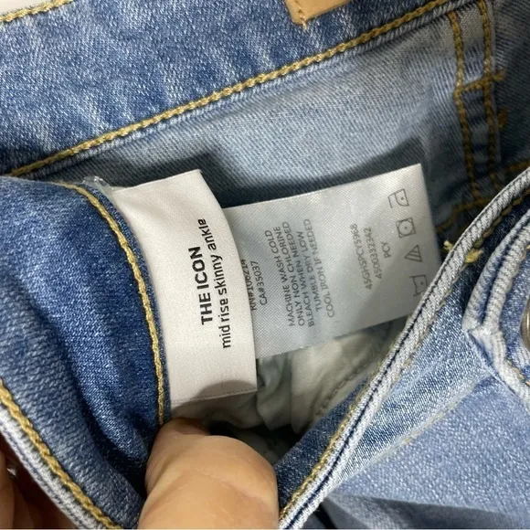 Joe’s Jeans The Icon Mid Rise Skinny Ruffle Ankle Percy