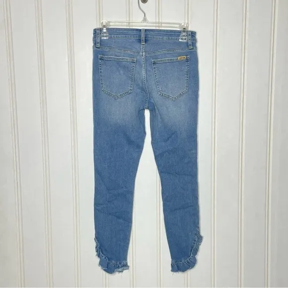 Joe’s Jeans The Icon Mid Rise Skinny Ruffle Ankle Percy