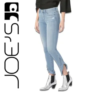 Joe’s Jeans The Icon Mid Rise Skinny Ruffle Ankle Percy