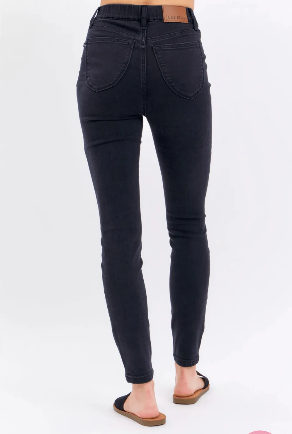 Judy Blue Black Shield Pocket Skinny Jeggings