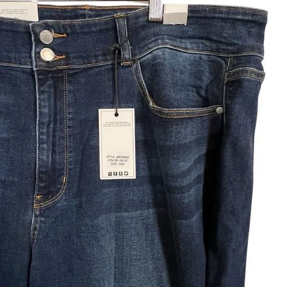 Judy Blue NWT High Waist Bootcut Jeans JB82568DK Size 24W Dark Wash