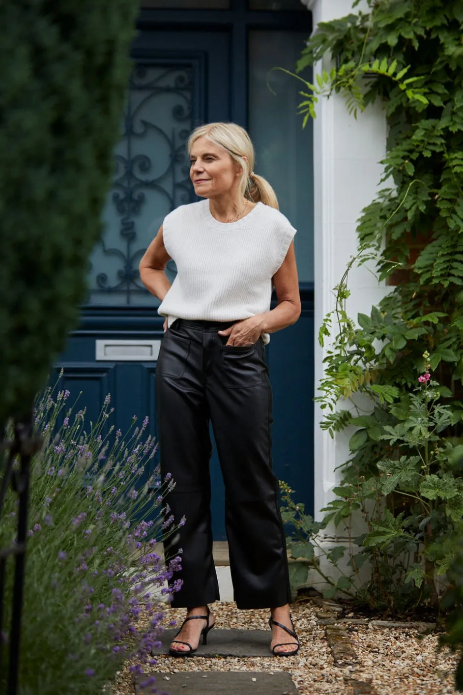 Jules Faux Leather Trousers - Black