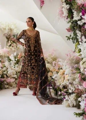 Kameez Trouser Dupatta Black Pakistani Wedding Dress